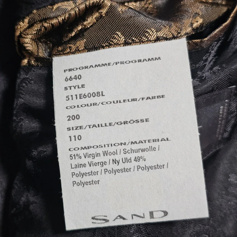 Sand Copenhagen Red Carpet Black Snakeskin Jacquard Tuxedo Jacket 110/44R NWOT